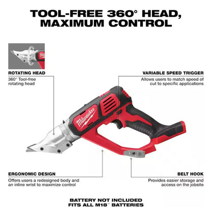 Milwaukee M18 18-Gauge Double Cut Metal Shear 2635-20