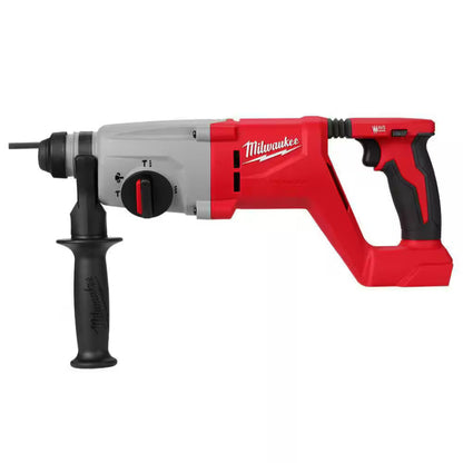 Milwaukee M18 Brushless 1 in. SDS Plus D-Handle Rotary Hammer 2613-20 bare tool with side handle and depth rod.