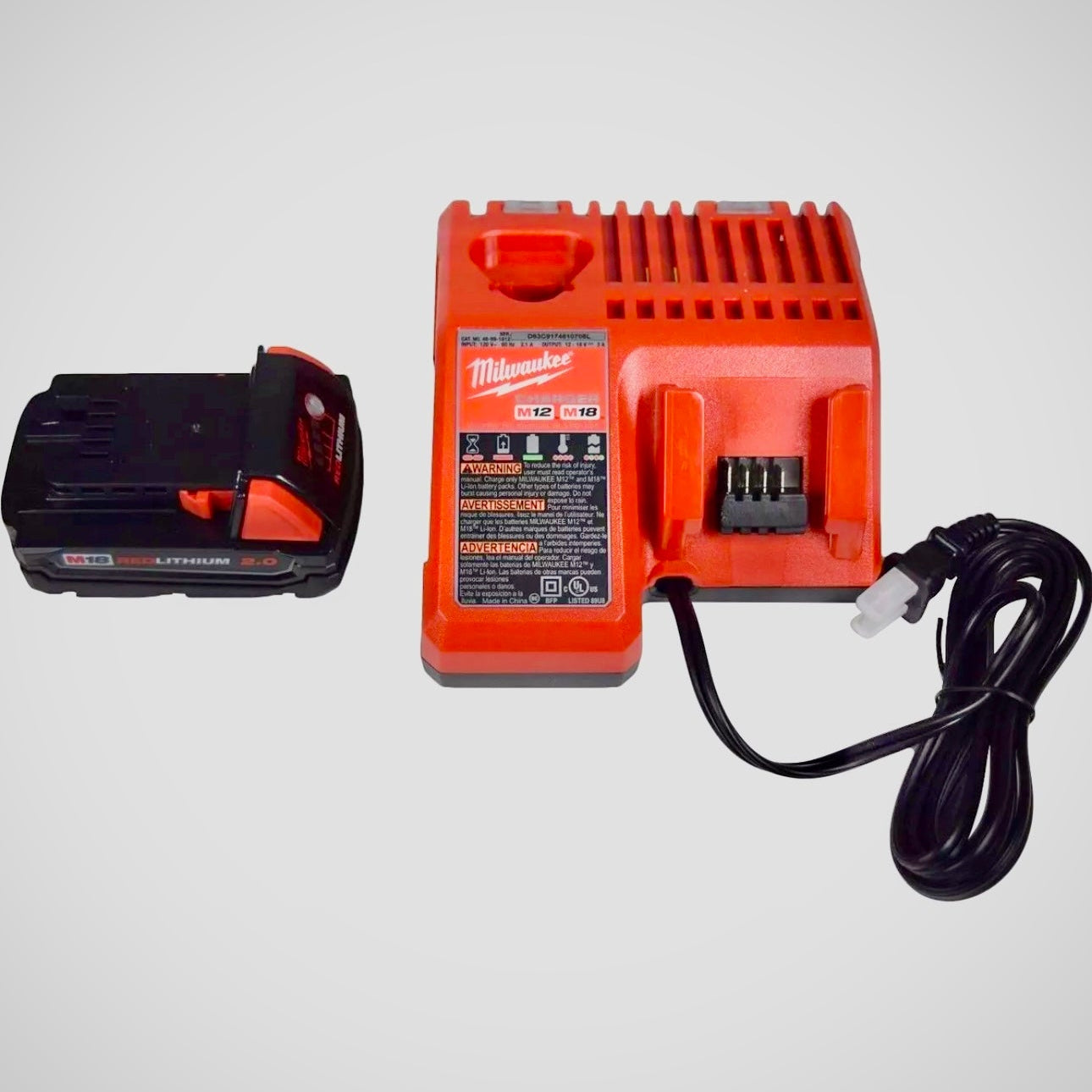 Milwaukee M18 2.0 Ah Battery with Charger
