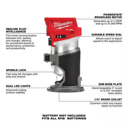 Milwaukee M18 Brushless Compact Router