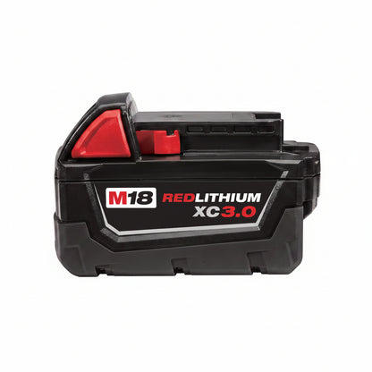 Milwaukee M18 REDLITHIUM™ XC 3.0Ah Extended Capacity Battery 48-11-1828 for all Milwaukee M18 cordless power tools.