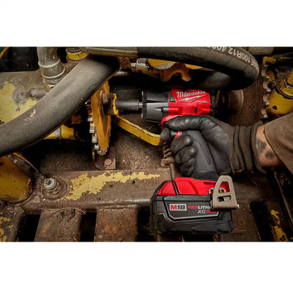 Milwaukee M18 FUEL 2960-20 Impact Wrench with Friction Ring, POWERSTATE Brushless Motor, and 550 ft-lbs Fastening Torque
