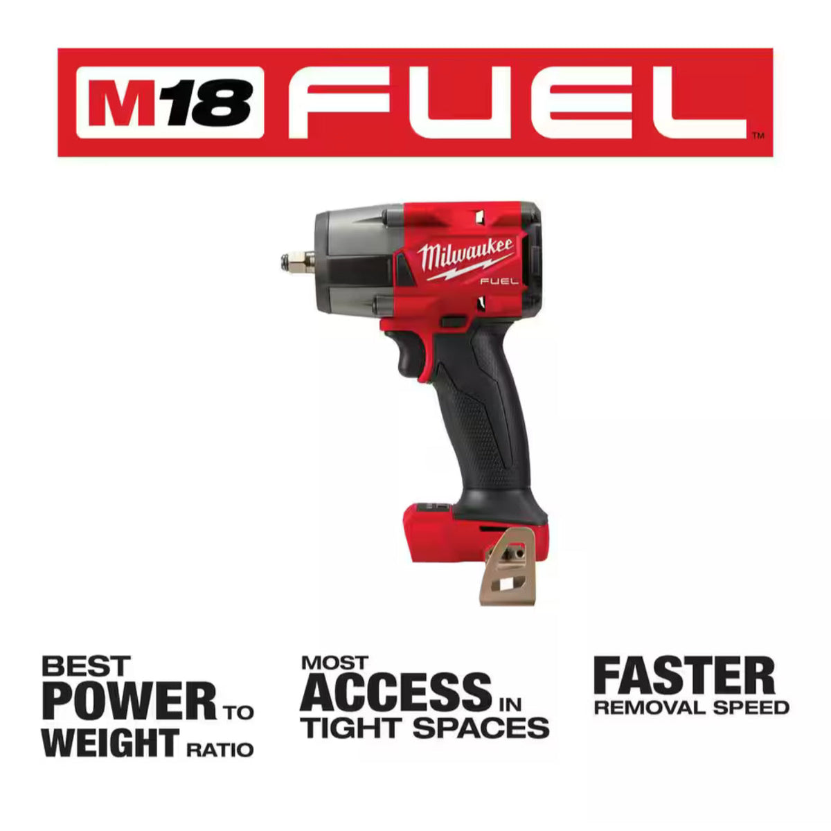 Milwaukee M18 FUEL 3/8 in. Mid Torque Impact Wrench 2960-20 with Friction Ring and POWERSTATE Brushless Motor