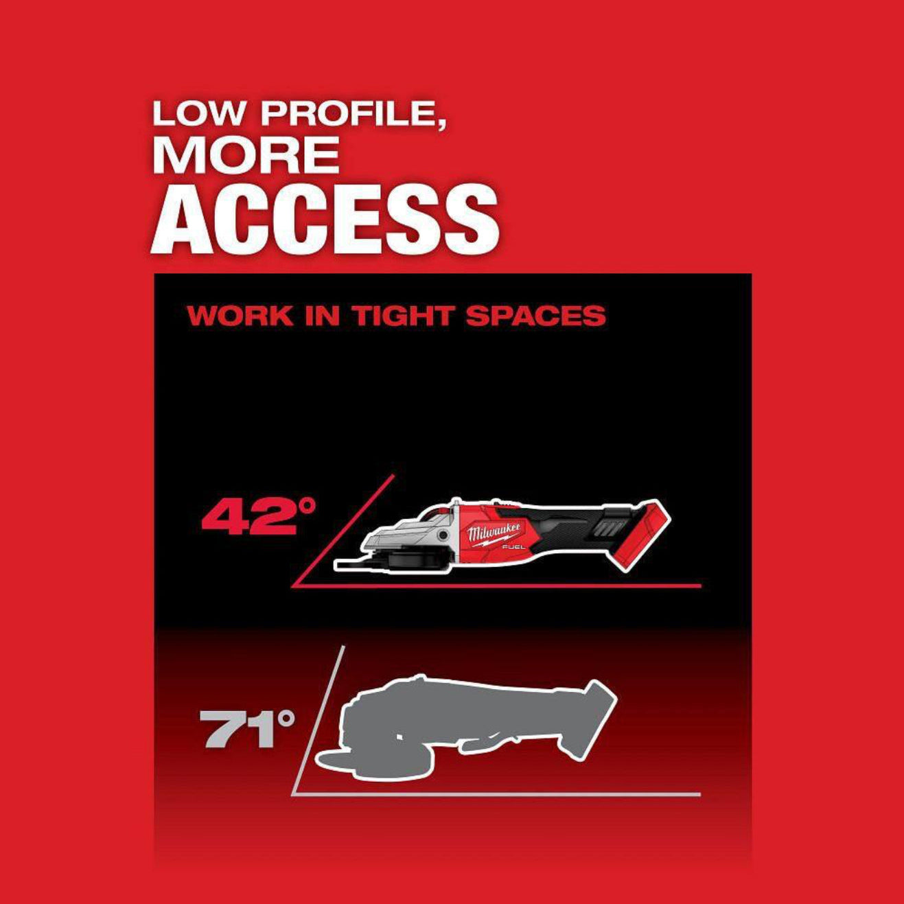 Milwaukee M18 FUEL 5 in. Flathead Braking Grinder 2887-20 Cordless Bare Tool Compatible with M18 Batteries