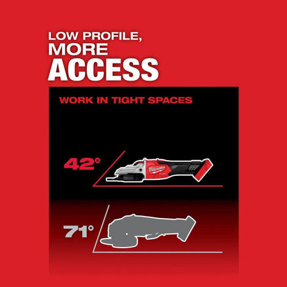 Milwaukee M18 FUEL 5 in. Flathead Braking Grinder 2887-20 Cordless Bare Tool Compatible with M18 Batteries