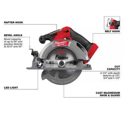 Milwaukee M18 FUEL 6-1/2 Inch Circular Saw