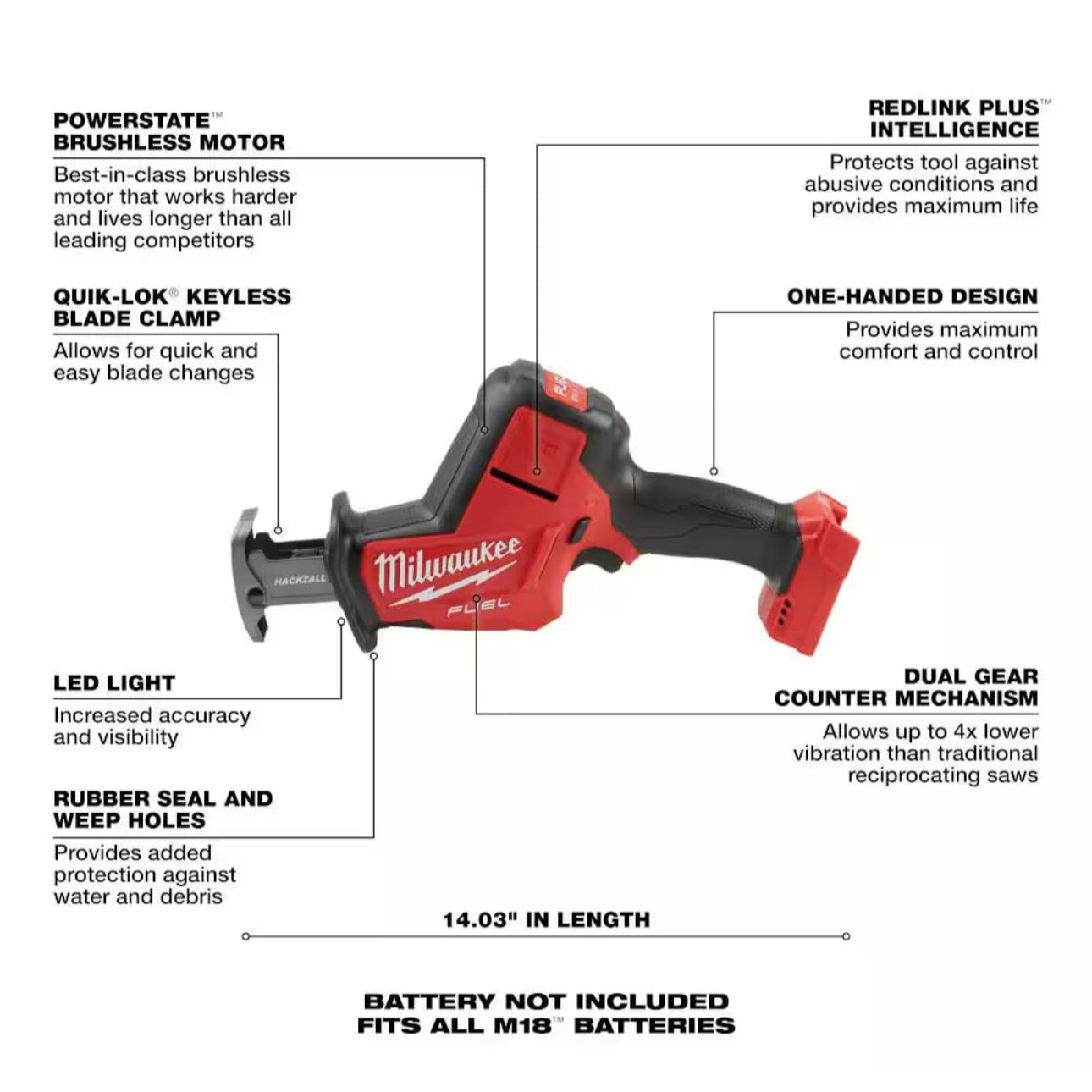 Milwaukee M18 FUEL HACKZALL Reciprocating Saw 2719-20