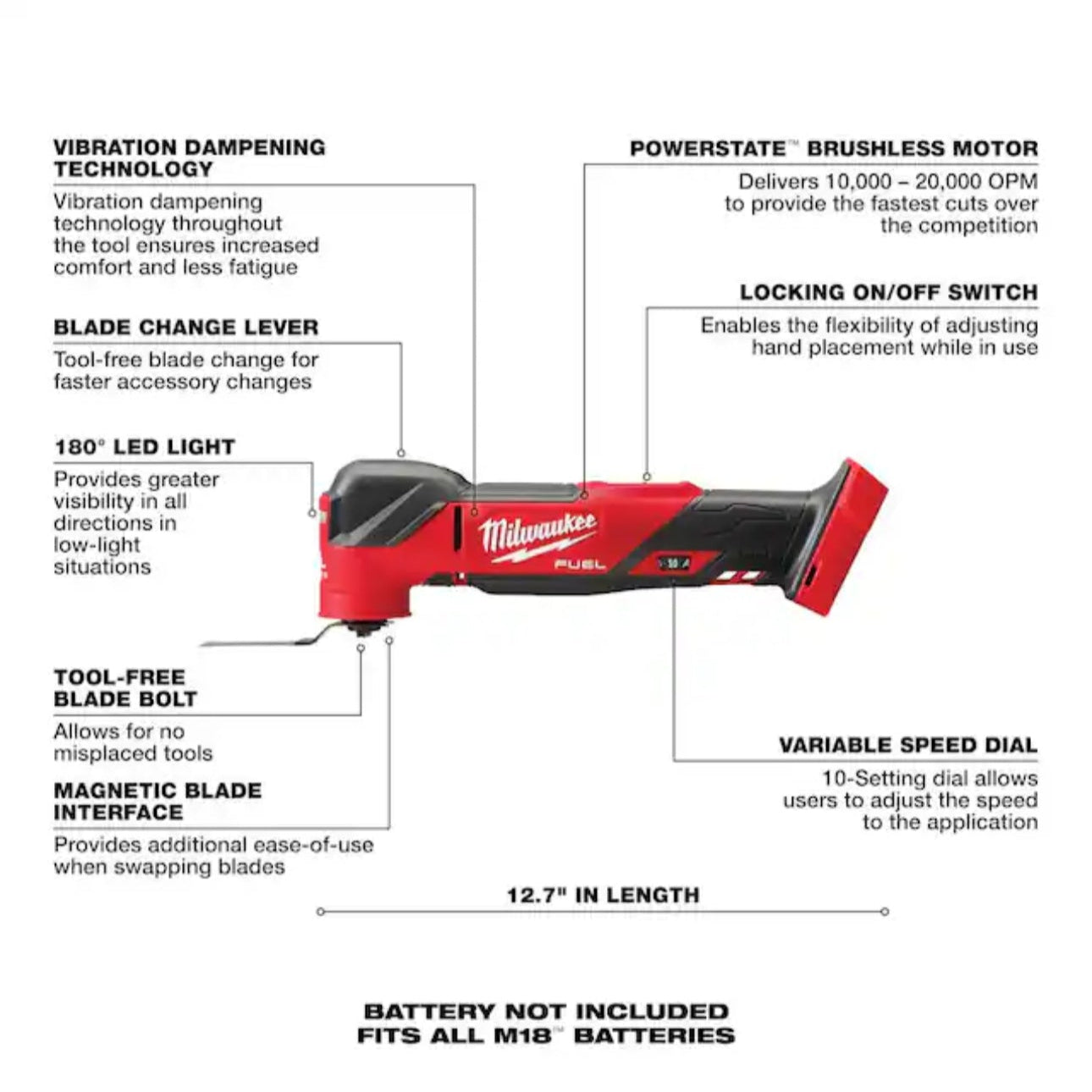 Milwaukee M18 FUEL Oscillating Multi-Tool 2836-20