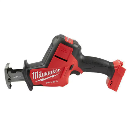 Red and black Milwaukee power tool on a white background