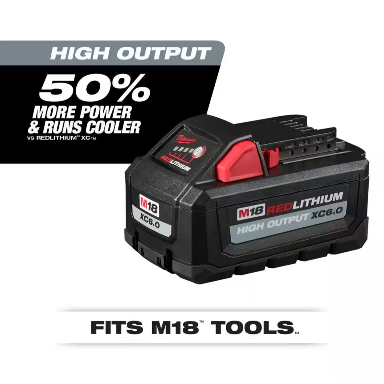 Milwaukee M18 HIGH OUTPUT 6.0 Ah Battery 4-Pack