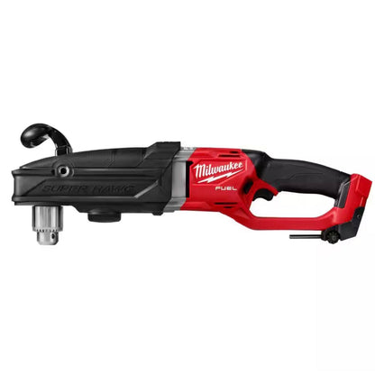 Milwaukee M18 FUEL SUPER HAWG 1/2 in. Right Angle Drill 2809-20 bare tool with all-metal keyed chuck and side handle.