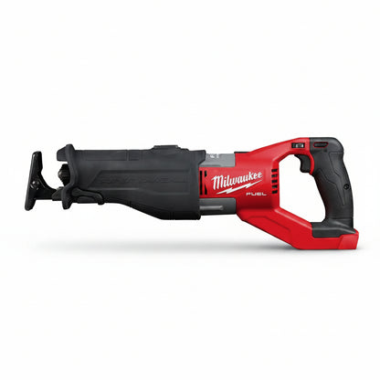 Red and black Milwaukee power tool on a white background
