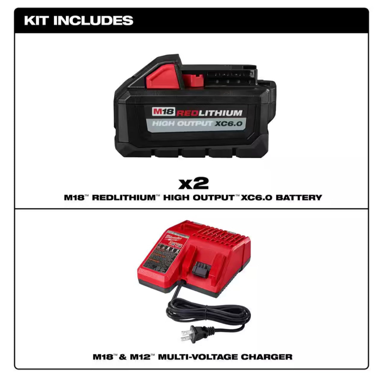 Milwaukee M18 XC6.0 Battery Starter Kit