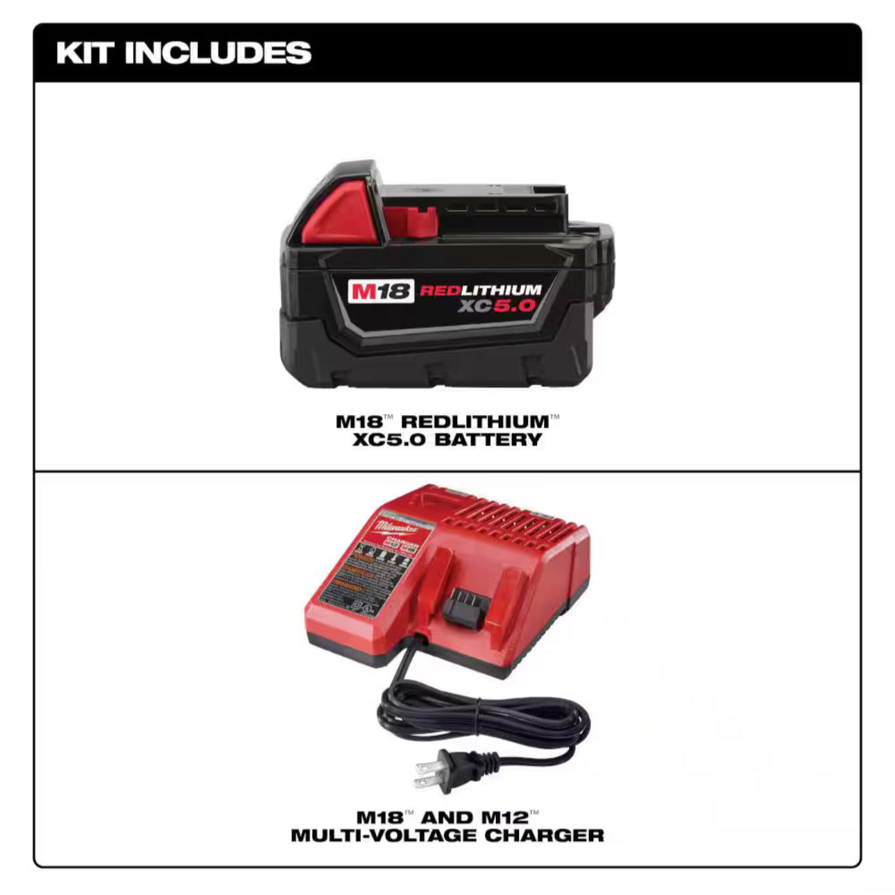 Milwaukee M18 XC Starter Kit with 5.0 Ah Battery