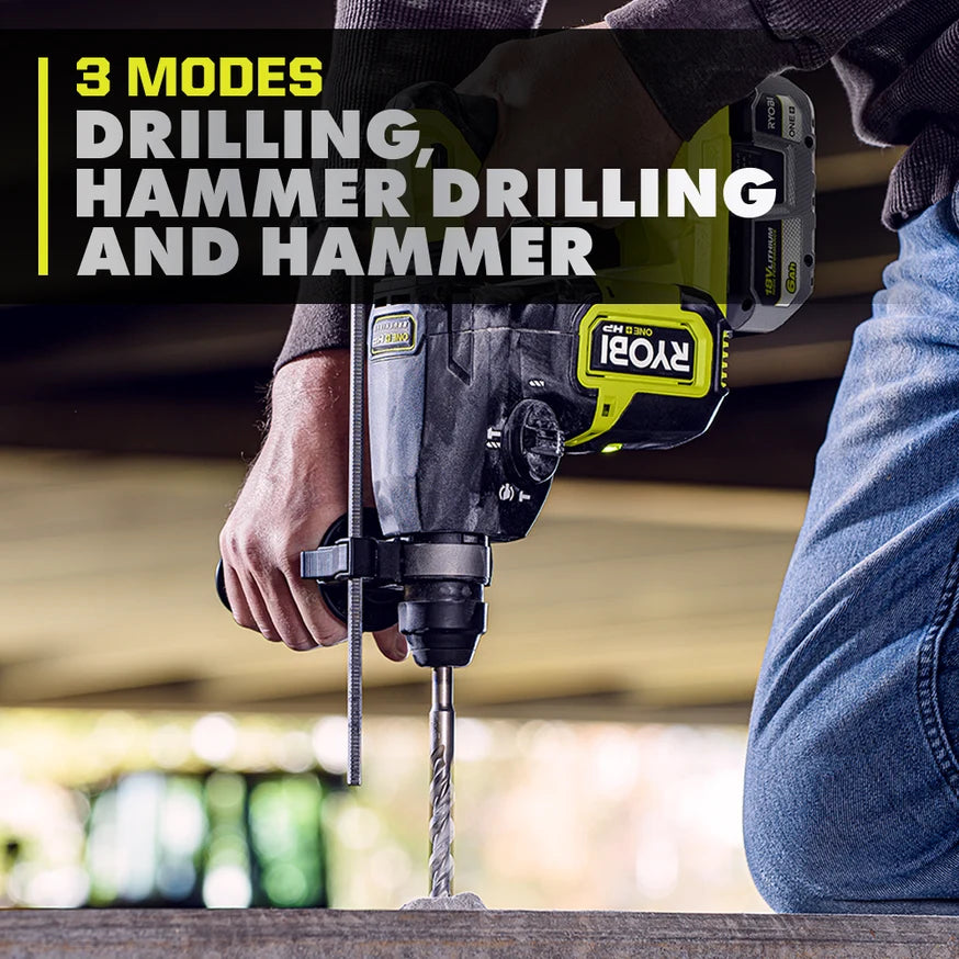 RYOBI Brushless Rotary Hammer for Concrete and Masonry