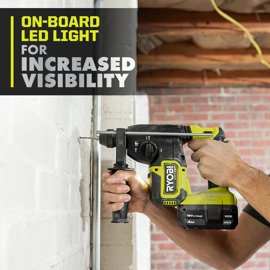 RYOBI ONE+ HP Cordless Rotary Hammer with SDS-Plus Chuck