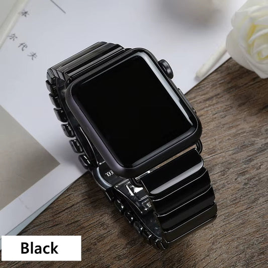 Ceramic Strap for  Watch Band 44Mm 40Mm 45Mm 42Mm 38 41 Butterfly Buckle Bracelet Iwatch Series 6 Se 7 8 9 Ultra 49Mm Band