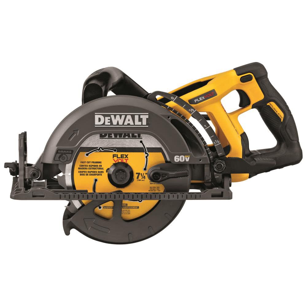 DEWALT FLEXVOLT 60V MAX 7-1/4 Inch Worm Drive Style Circular Saw