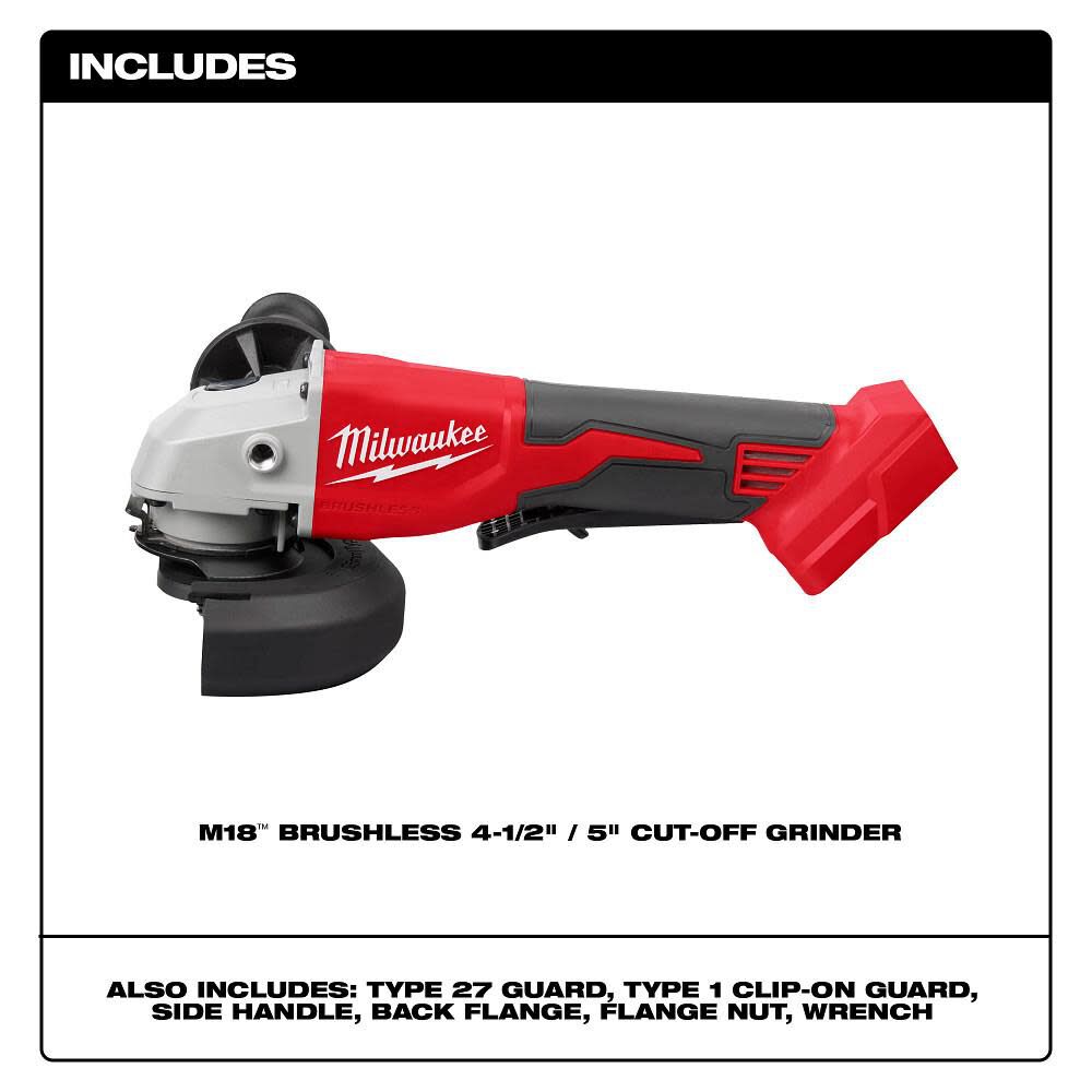 Milwaukee 2680-20 Paddle Switch Angle Grinder
